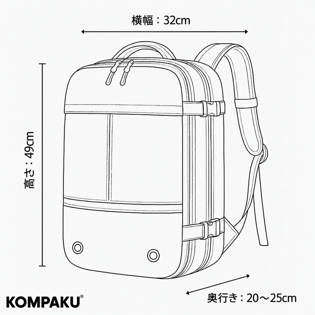 KOMPAKU© プレミアム真空バックパック